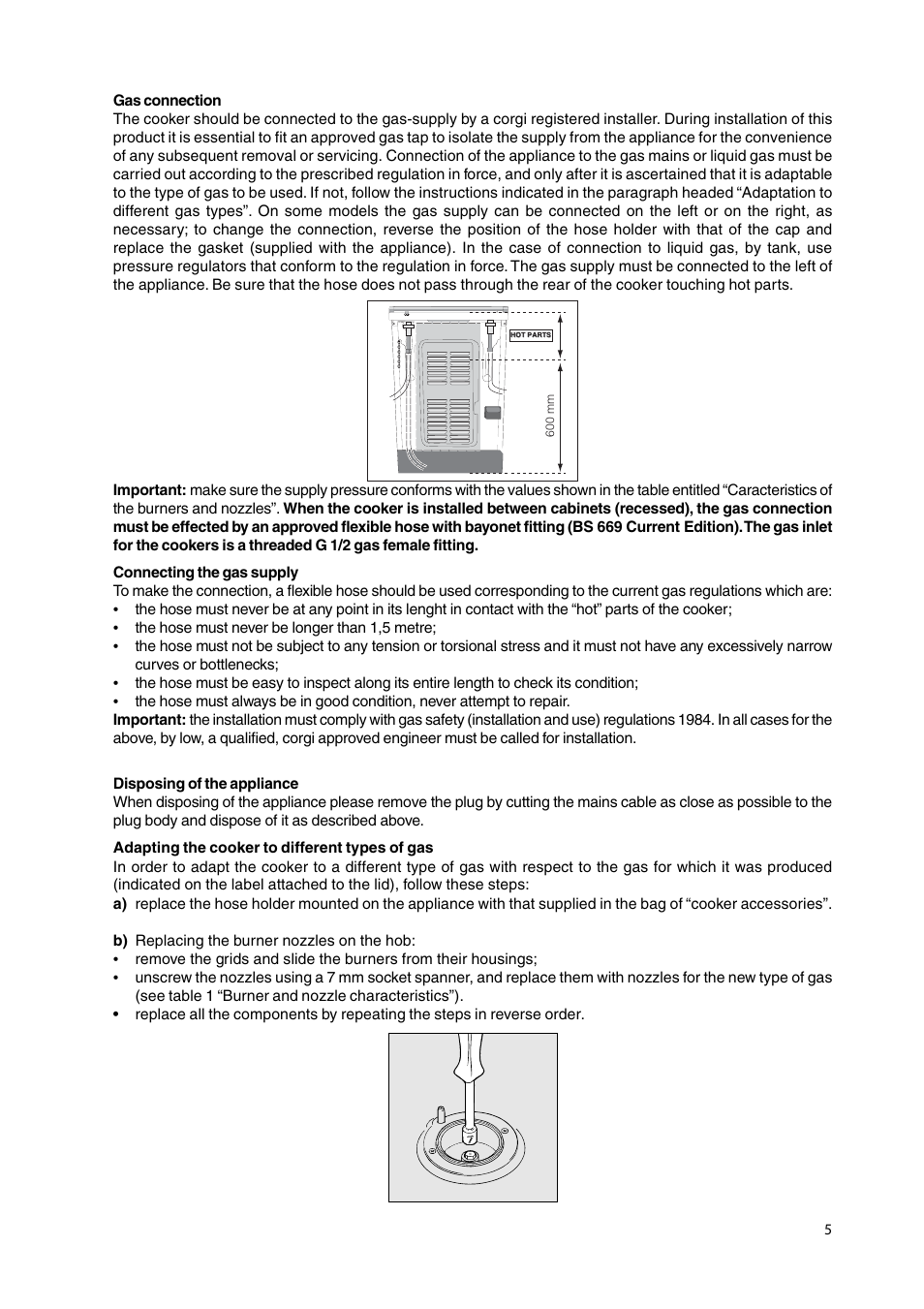 Hotpoint HW150GW User Manual | Page 5 / 24