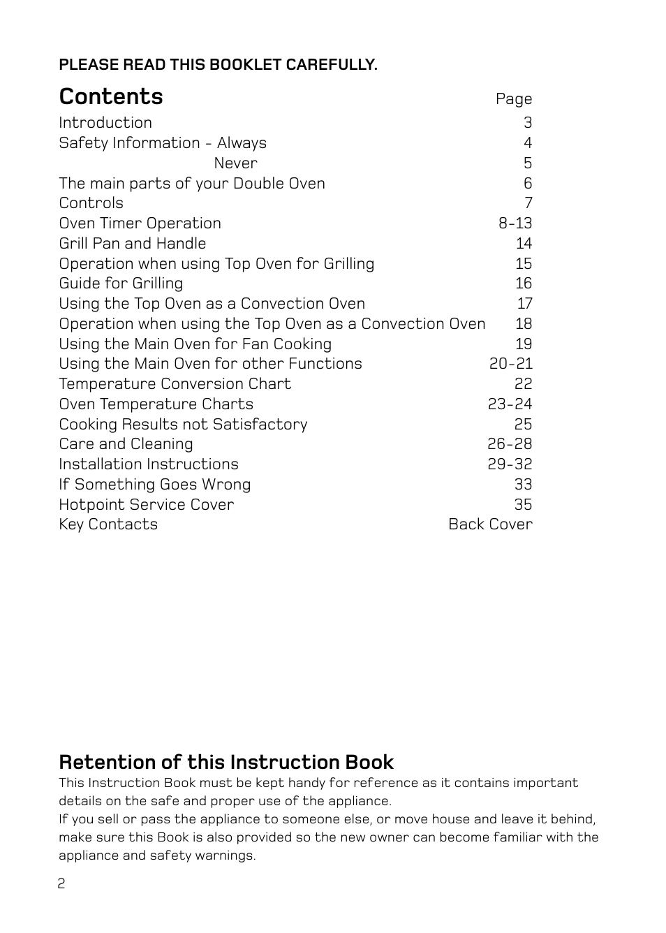 Hotpoint UY46 Mk2 User Manual | Page 2 / 36