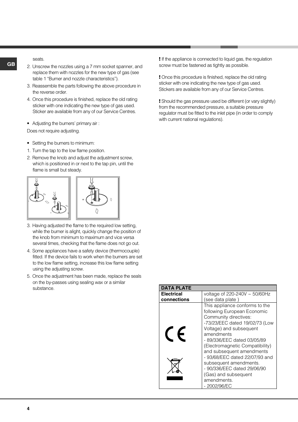 Hotpoint GQ74SI User Manual | Page 4 / 16