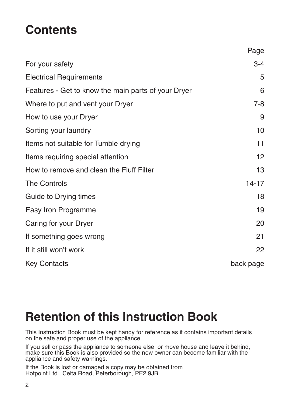 Hotpoint TVM35 User Manual | Page 2 / 24