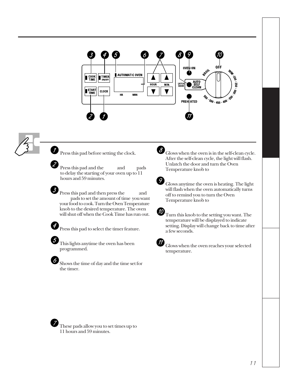 Using the oven, Using the oven –16, Using the oven controls | Hotpoint LEB356 User Manual | Page 11 / 32