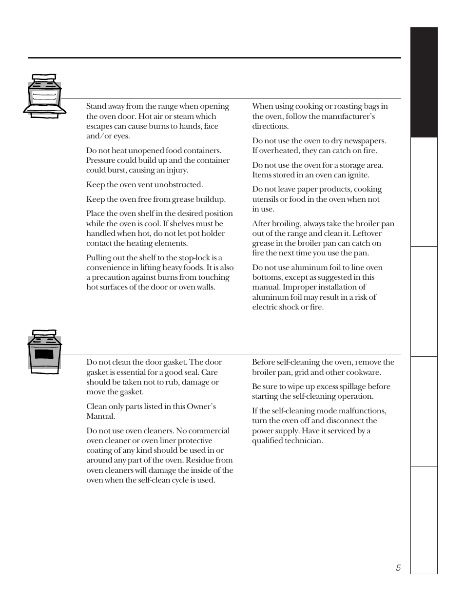 Oven, Self-cleaning oven | Hotpoint LEB356 User Manual | Page 5 / 32