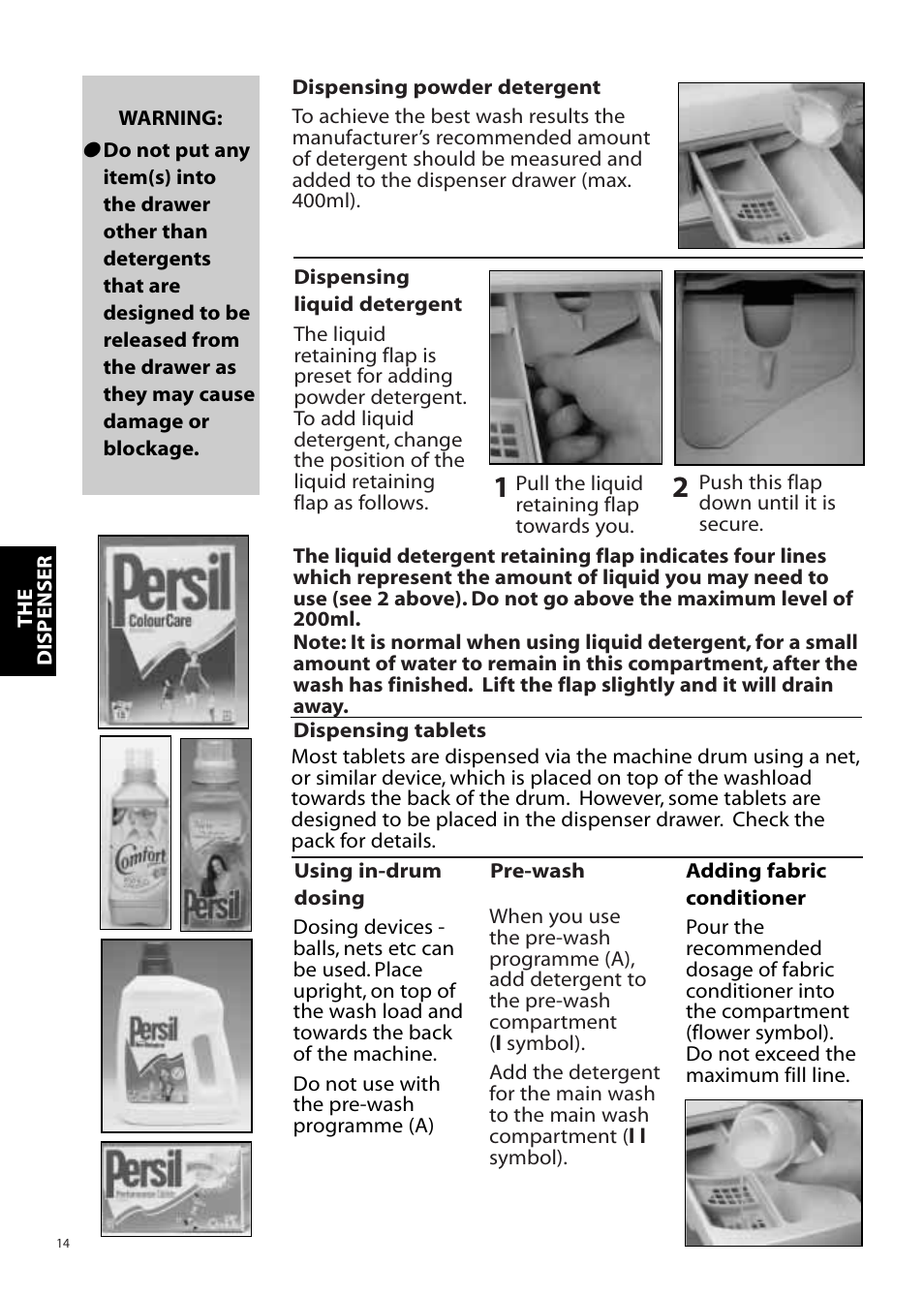 Hotpoint Aquarius Range WMA48 User Manual | Page 14 / 24