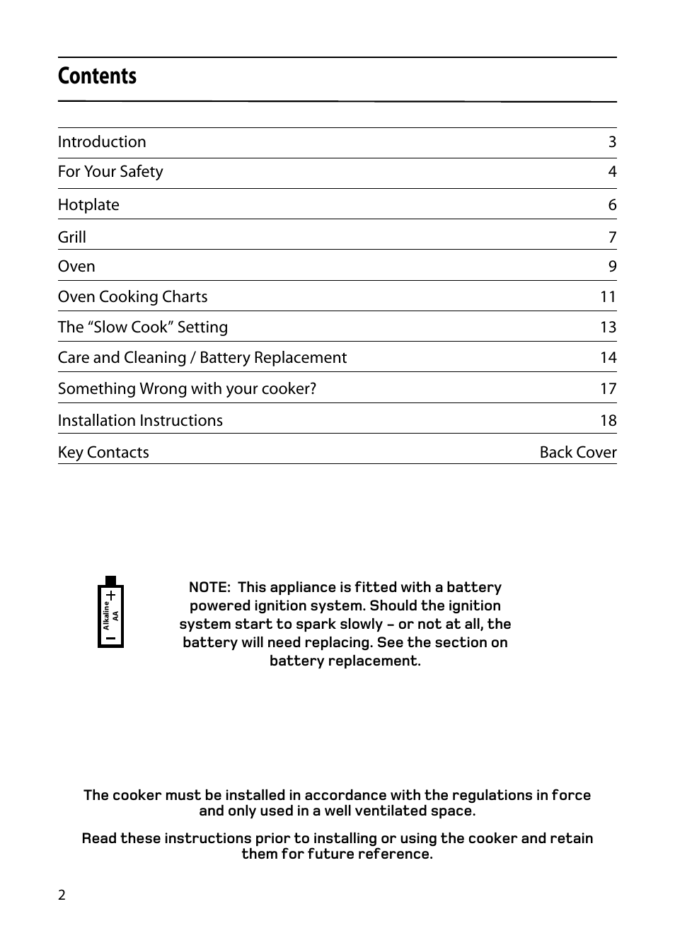 Hotpoint GW32 User Manual | Page 2 / 24