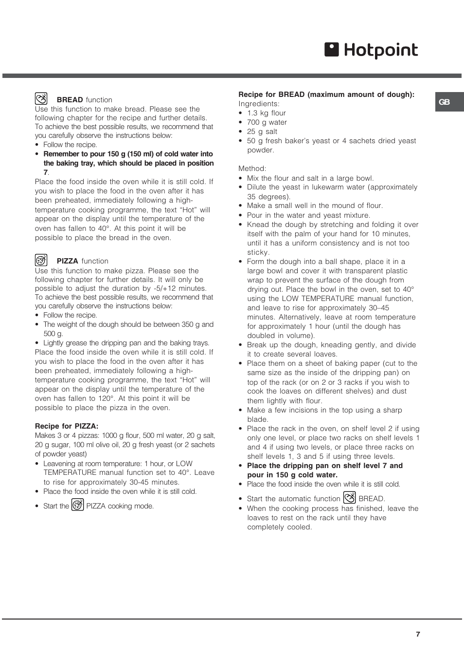 Hotpoint OS89CIX User Manual | Page 7 / 16