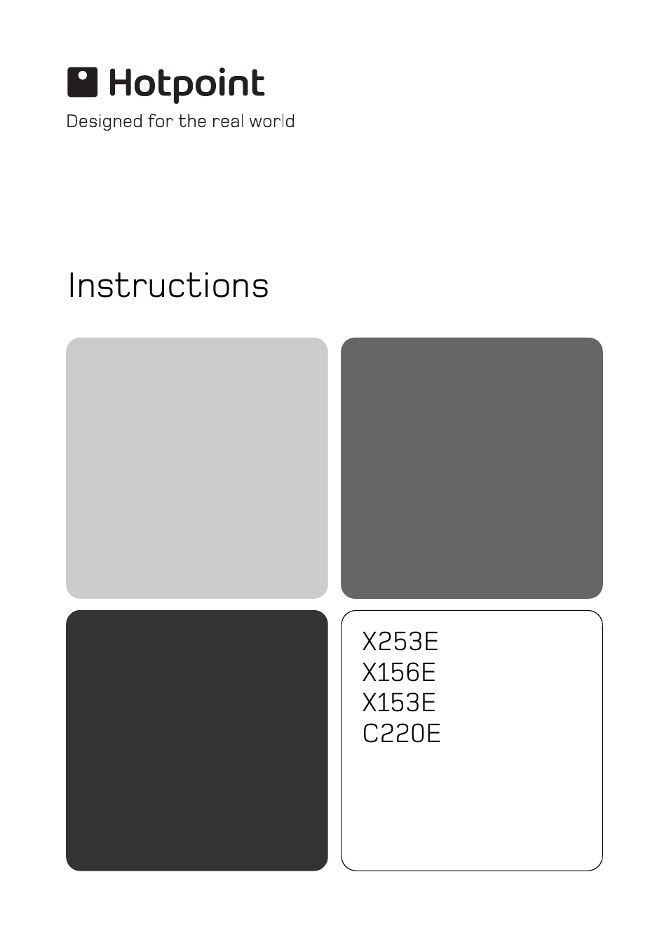 Hotpoint X153E User Manual | 40 pages