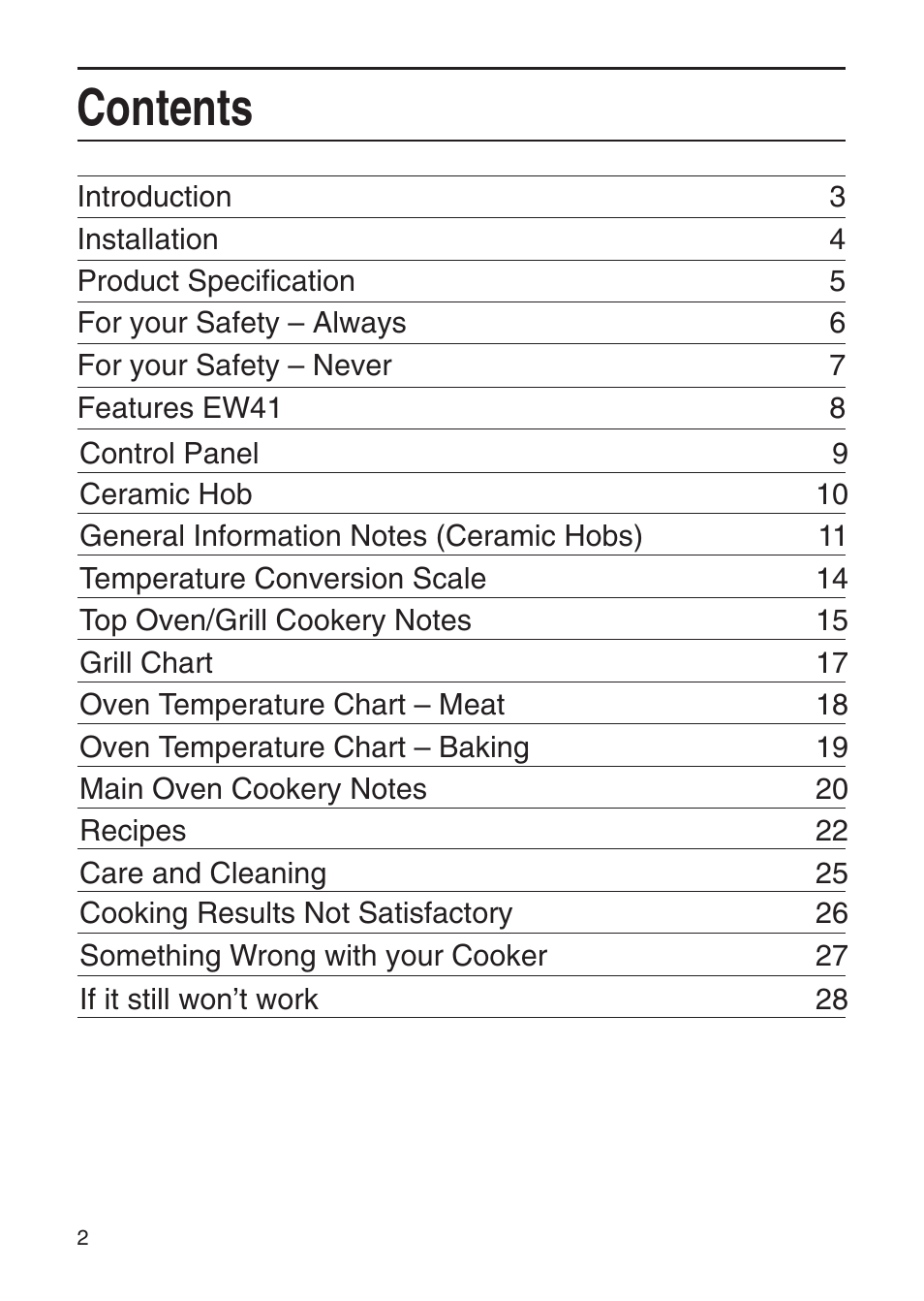 Hotpoint EW41 User Manual | Page 2 / 32