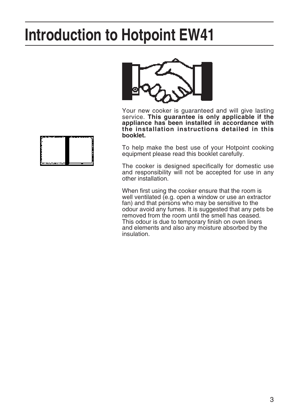 Introduction to hotpoint ew41 | Hotpoint EW41 User Manual | Page 3 / 32