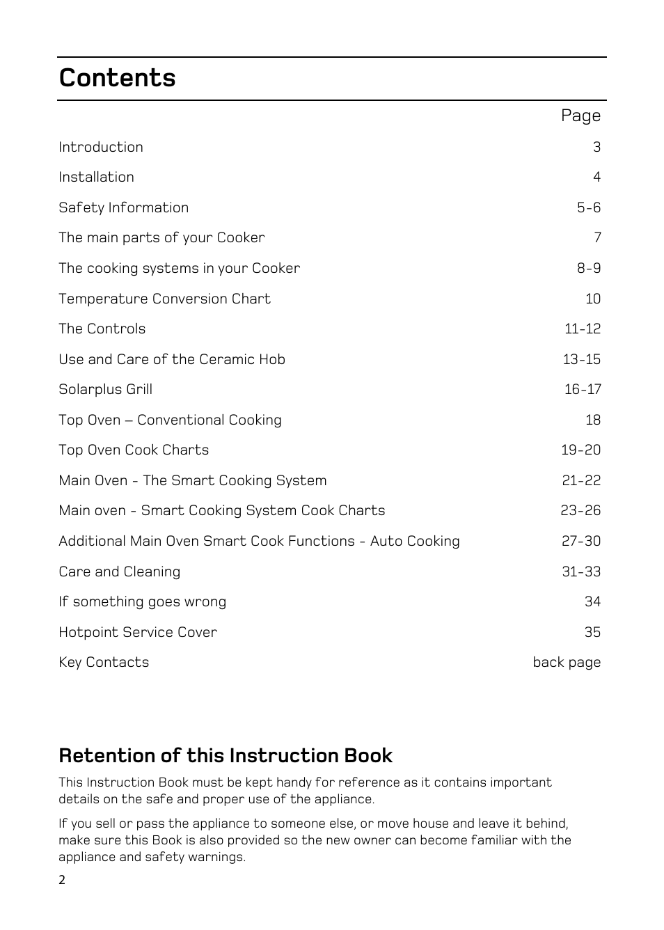 Hotpoint EW93 User Manual | Page 2 / 36