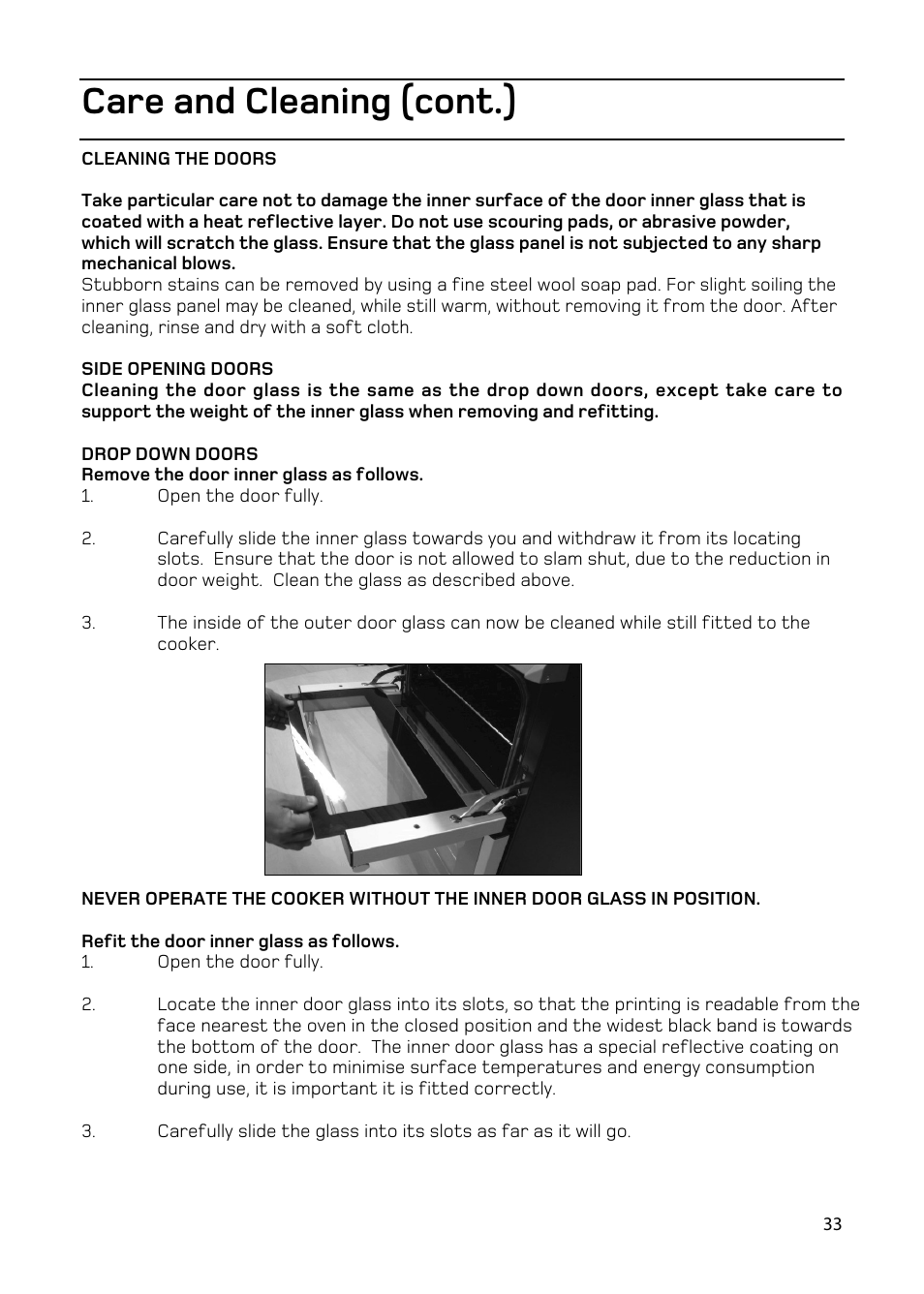 Care and cleaning (cont.) | Hotpoint EW93 User Manual | Page 33 / 36