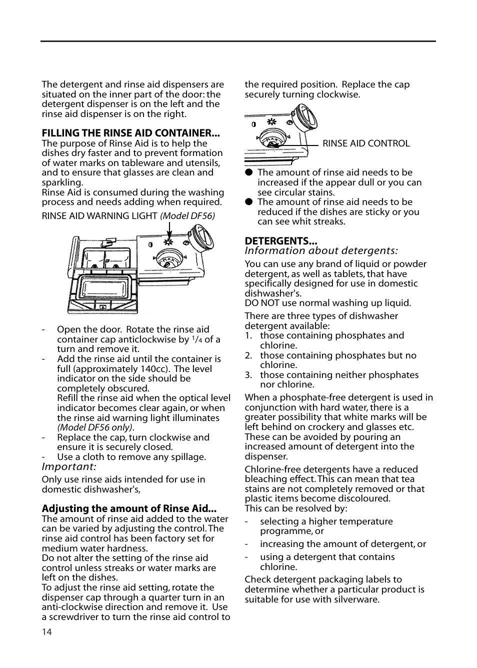 Hotpoint DF55 User Manual | Page 14 / 28