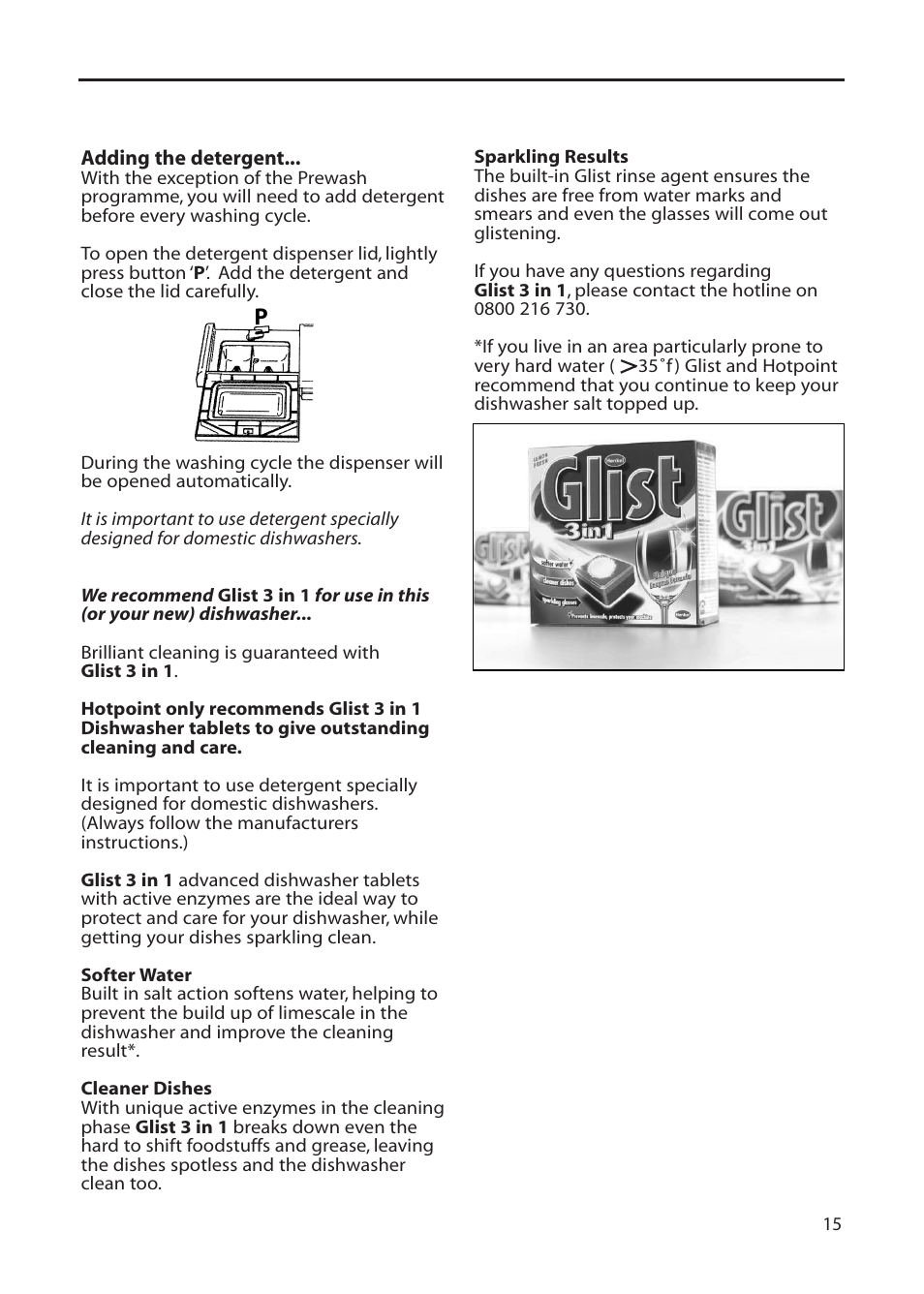Hotpoint DF55 User Manual | Page 15 / 28