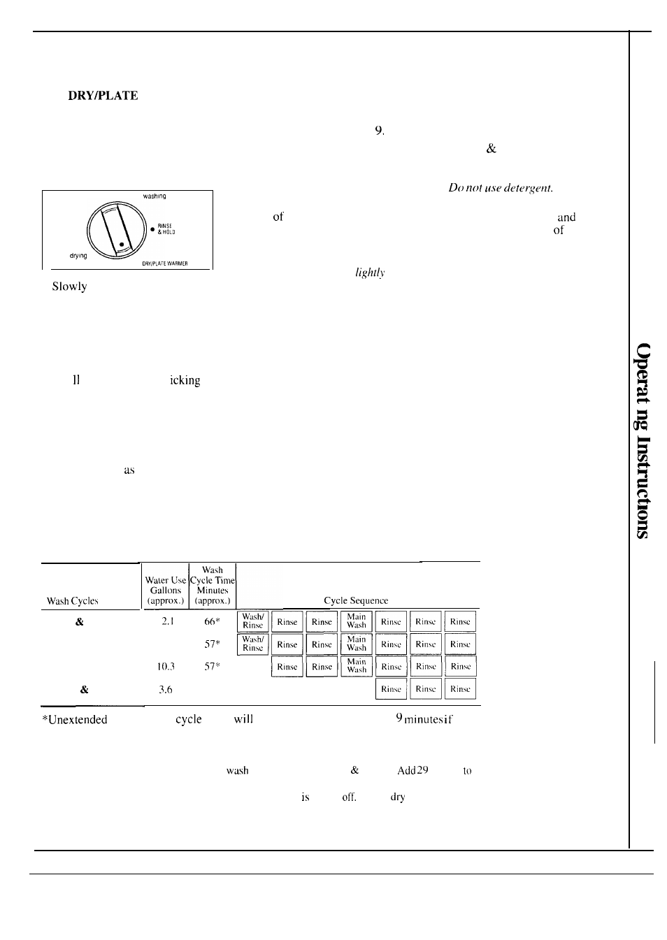 Cycle selection, Plate warmer, Cycle selection hints | What happens in each cycle | Hotpoint HDA969 User Manual | Page 5 / 20