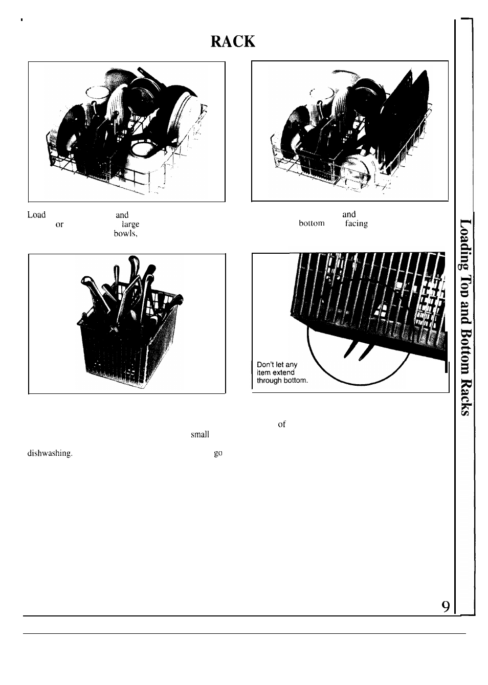 How to load the bottom | Hotpoint HDA969 User Manual | Page 9 / 20