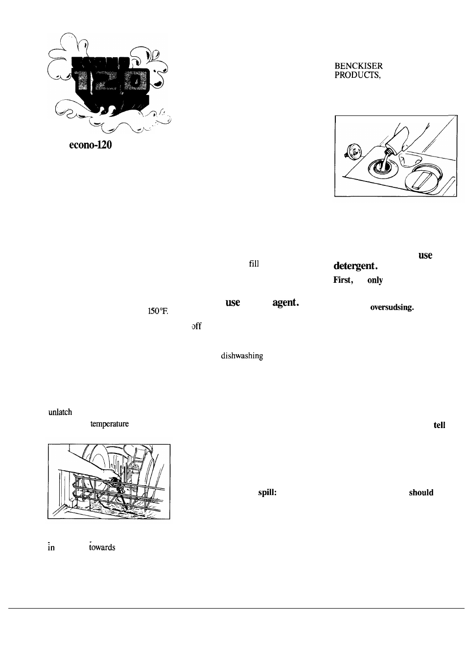 Rinse agent, Water, Detergent, detergent guide 10, 11 | System, The system, How to choose and | Hotpoint HDA2000M User Manual | Page 10 / 24