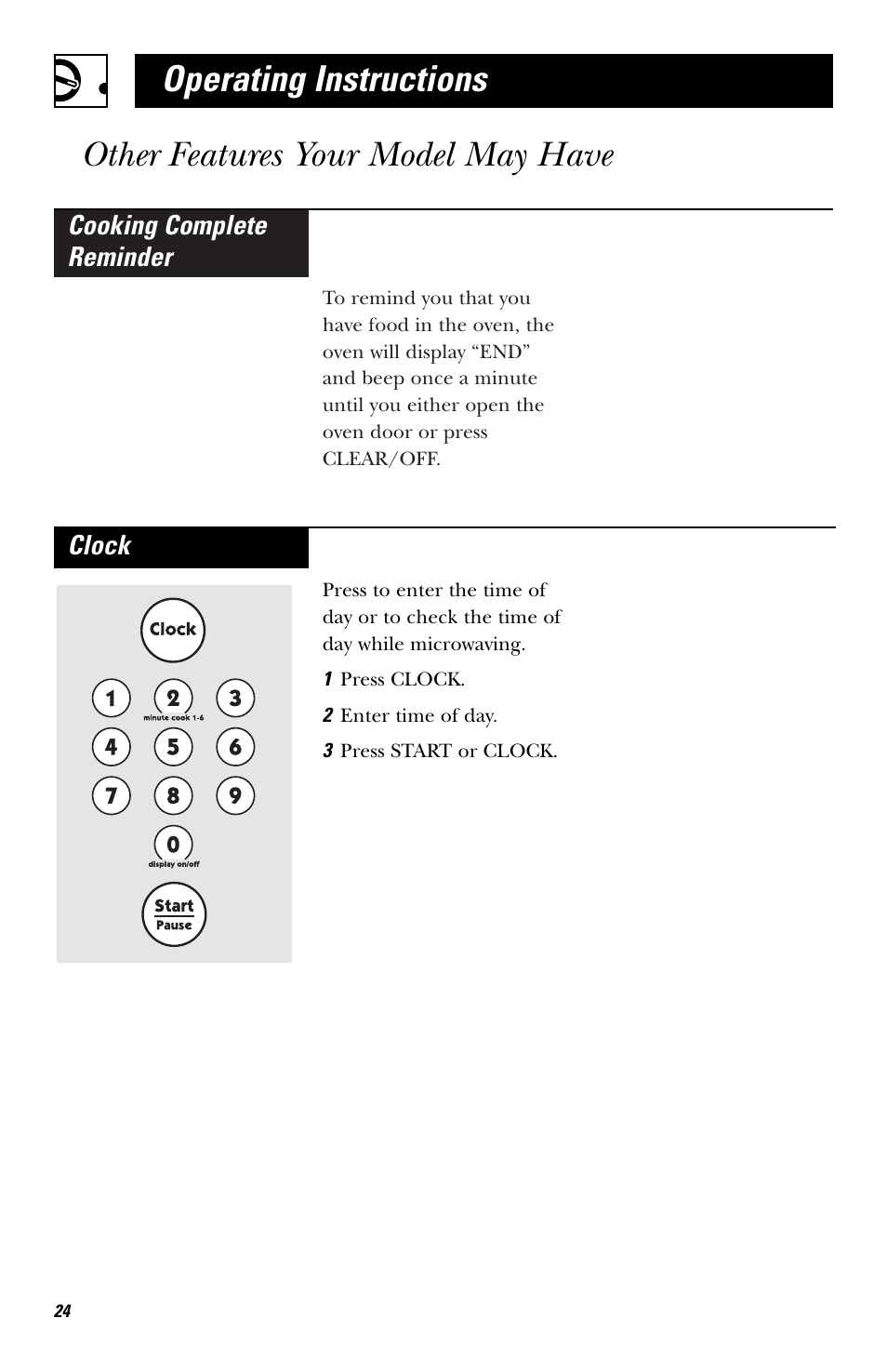 Other features | Hotpoint RVM1435 User Manual | Page 24 / 80