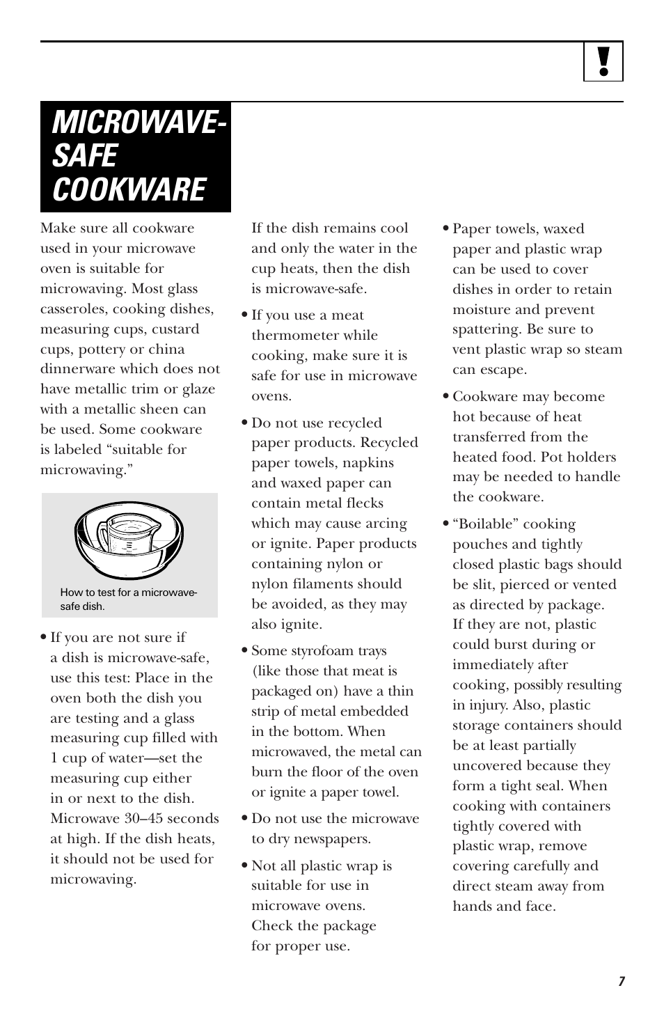 Microwave- safe cookware | Hotpoint RVM1435 User Manual | Page 7 / 80