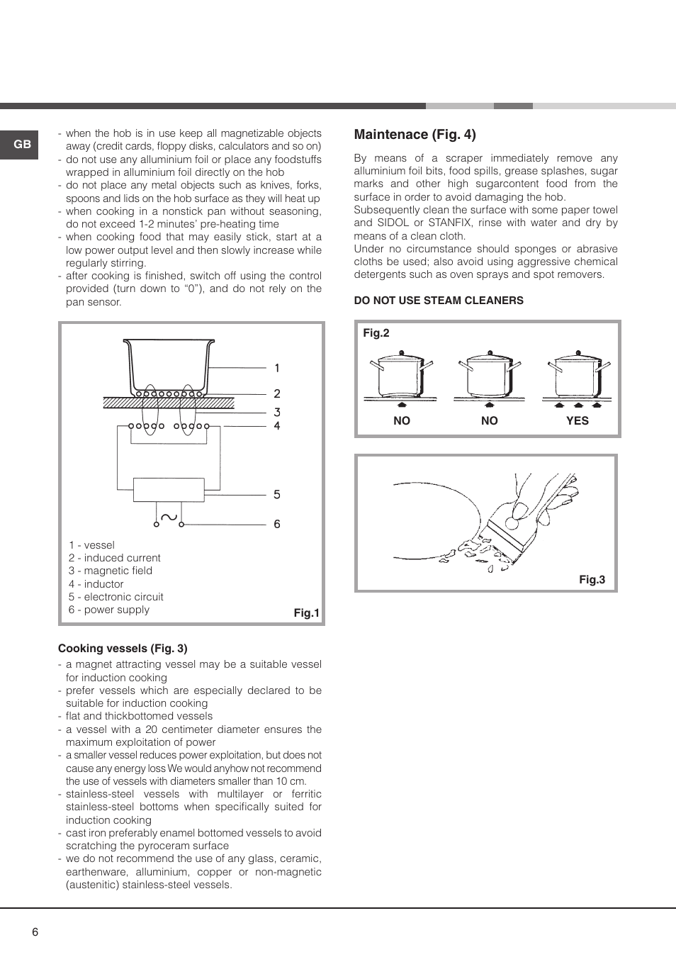 Maintenace (fig. 4) | Hotpoint N321IX User Manual | Page 4 / 9