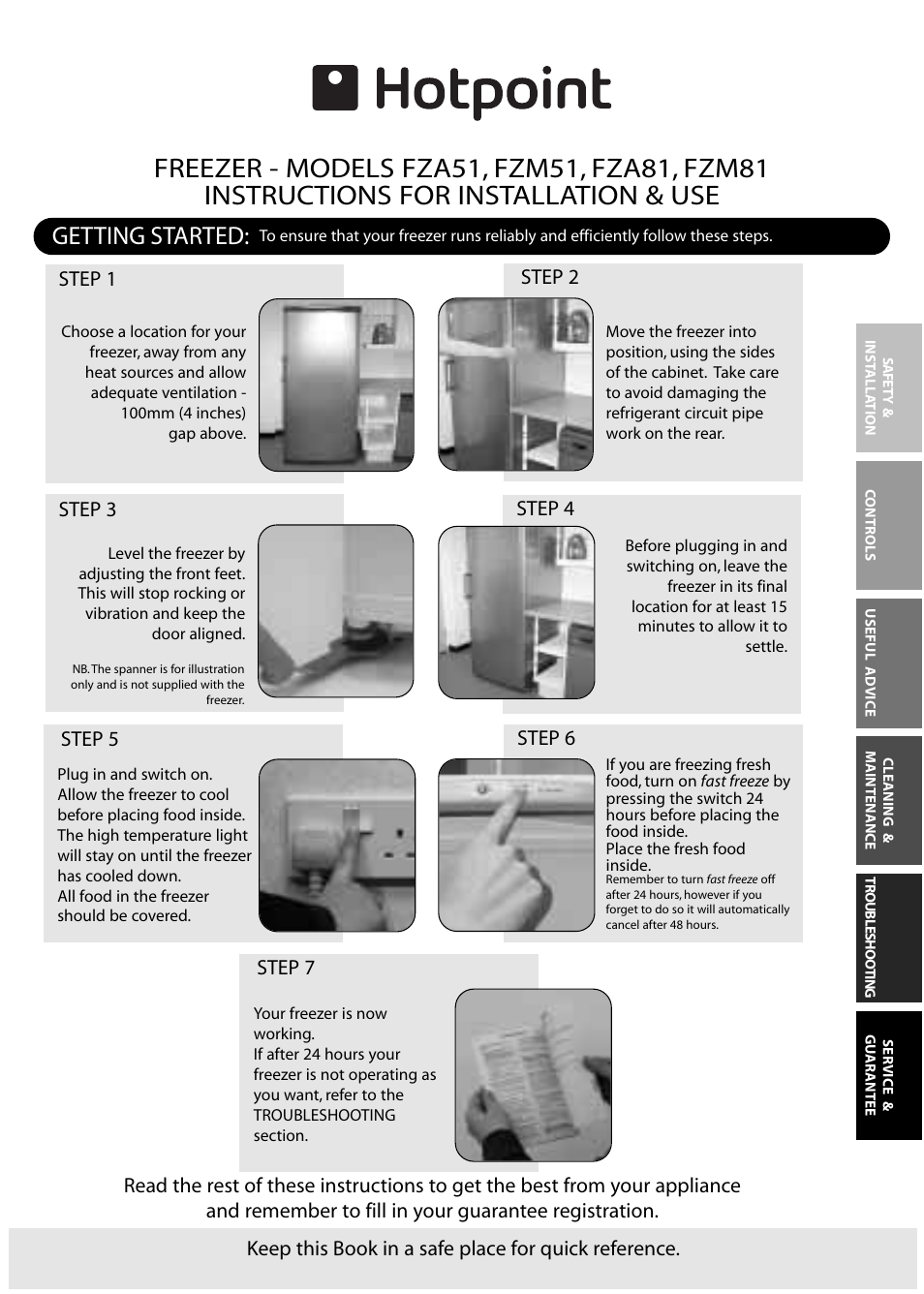 Hotpoint FZA81 User Manual | 20 pages