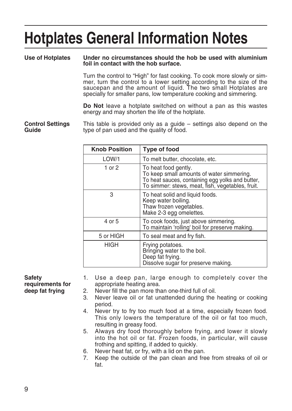 Hotpoint EH10 User Manual | Page 10 / 24