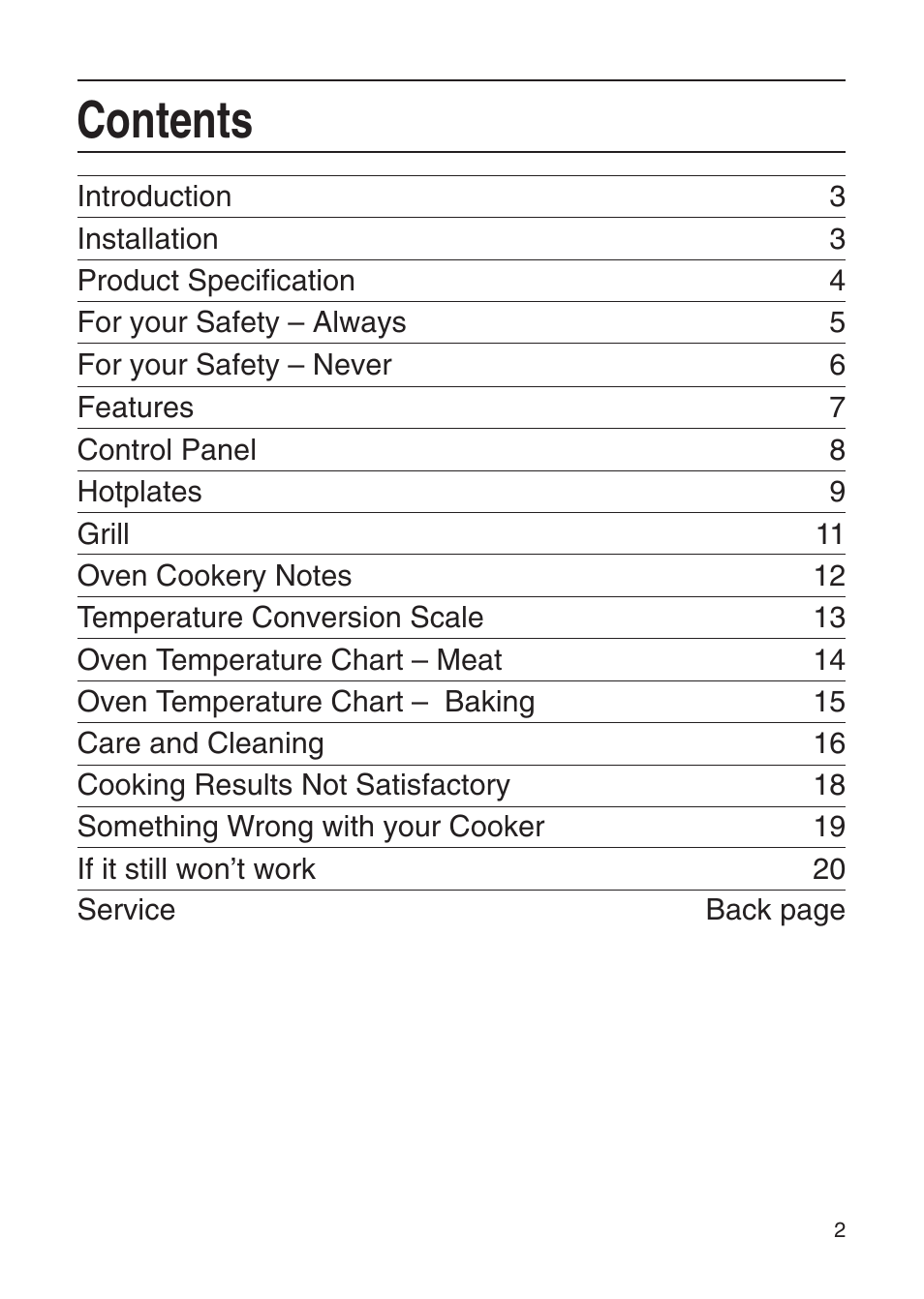 Hotpoint EH10 User Manual | Page 3 / 24