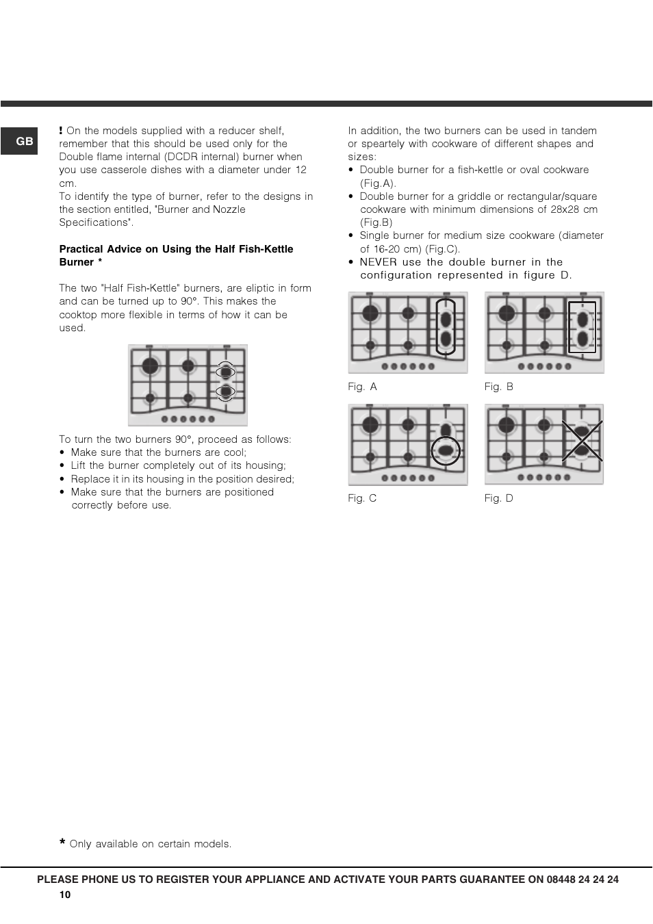 Hotpoint Gas Hob GC640IX User Manual | Page 10 / 16