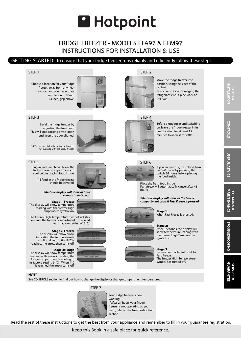 Hotpoint FFM97 User Manual | 24 pages