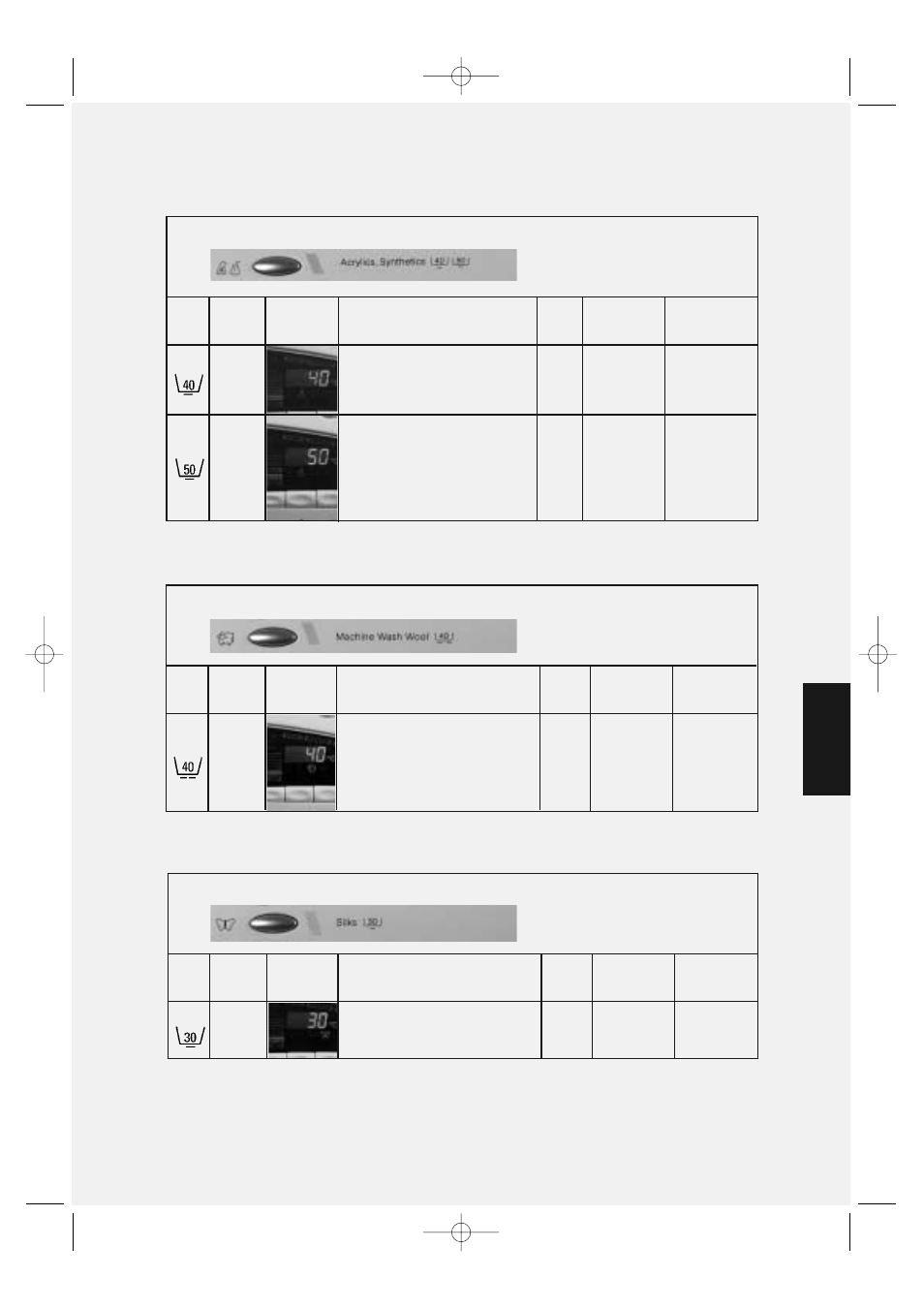 Wash programmes, Progr ammes & options | Hotpoint WMA63 User Manual | Page 17 / 28