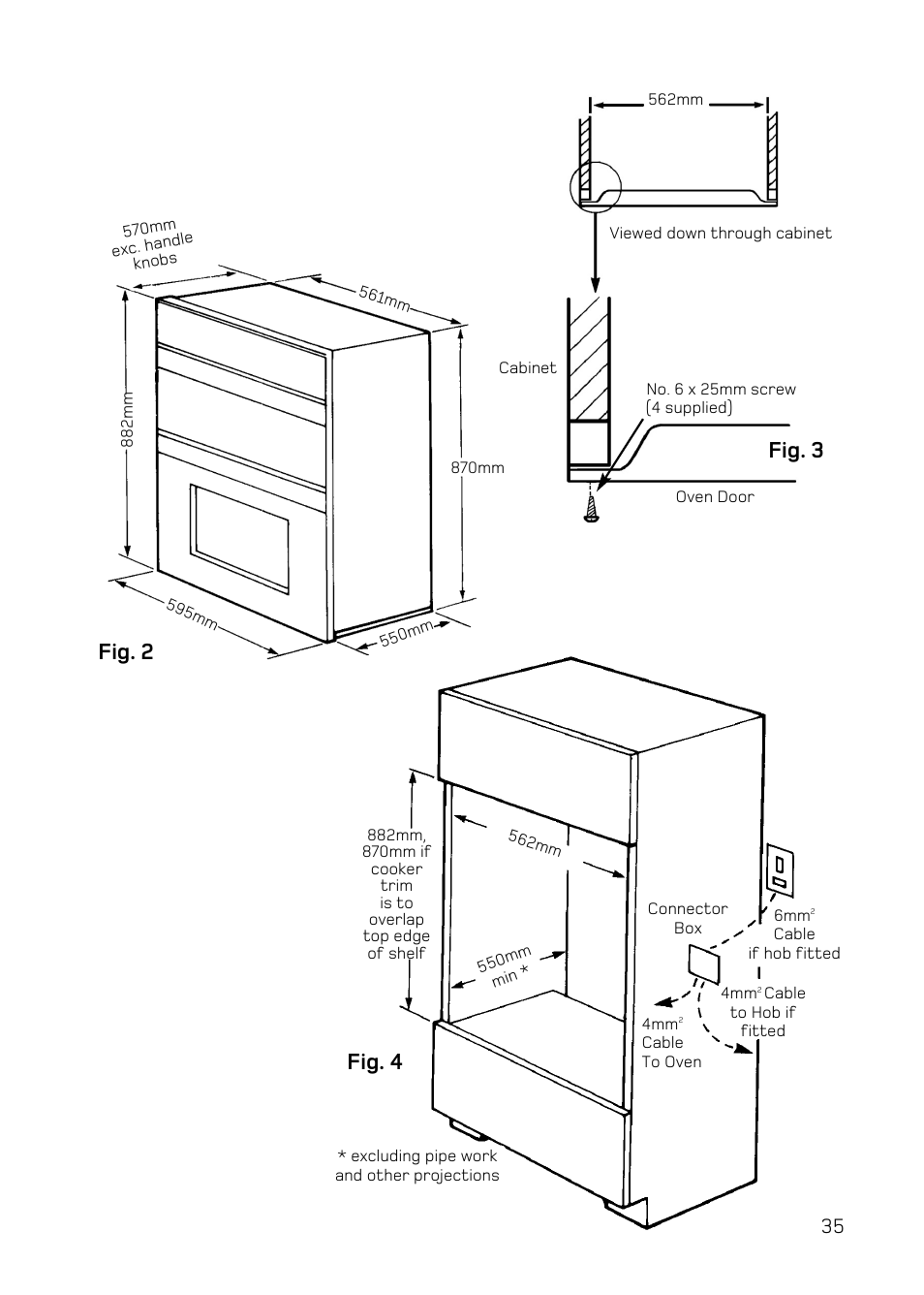Fig. 4 fig. 2, Fig. 3 | Hotpoint DY46 Mk2 User Manual | Page 35 / 40
