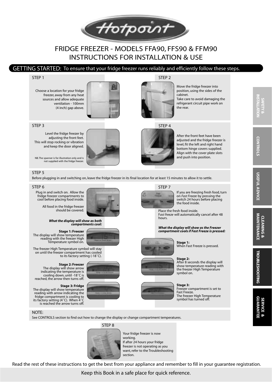 Hotpoint FFM90 User Manual | 24 pages