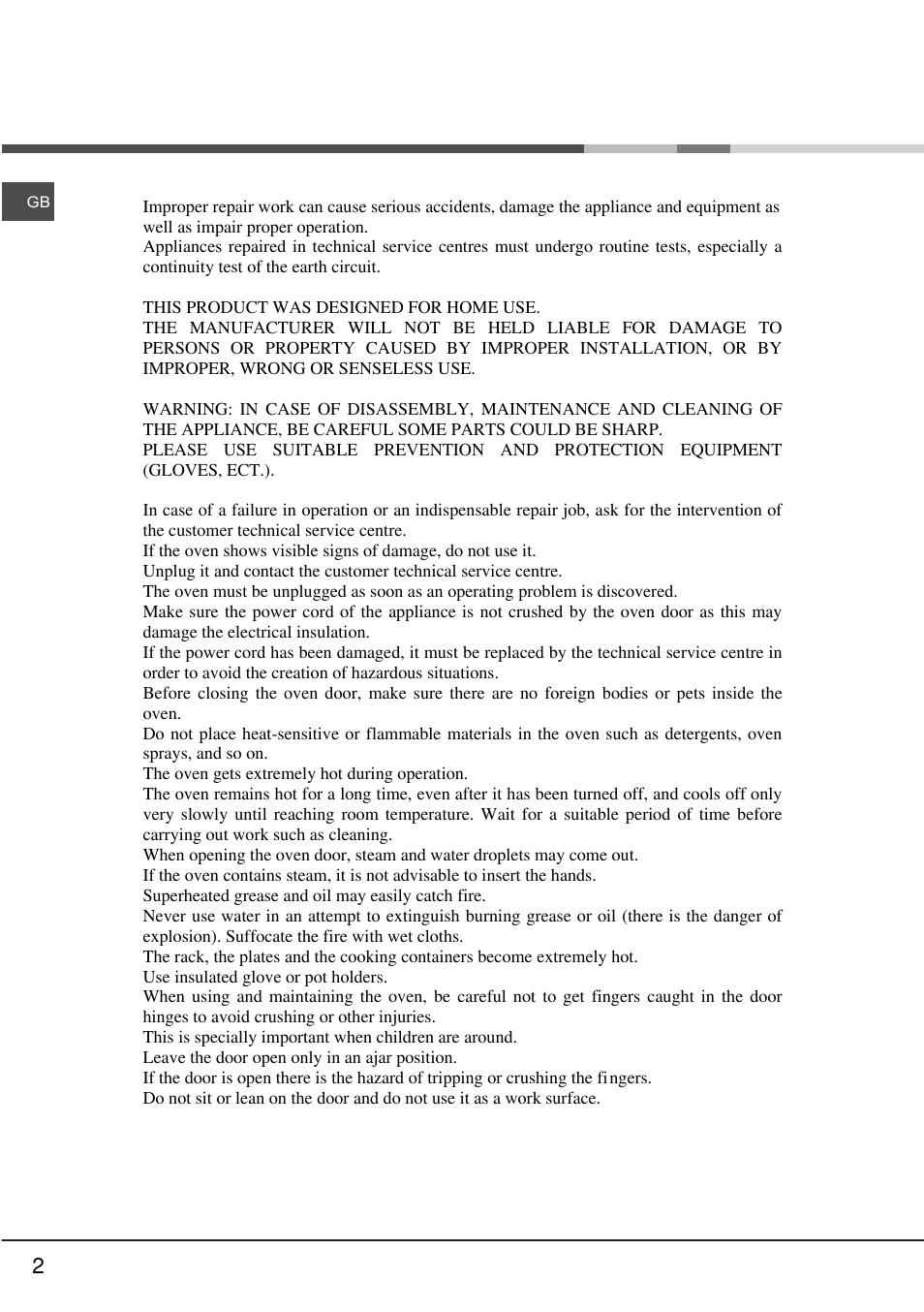 Hotpoint SY23 User Manual | Page 3 / 21