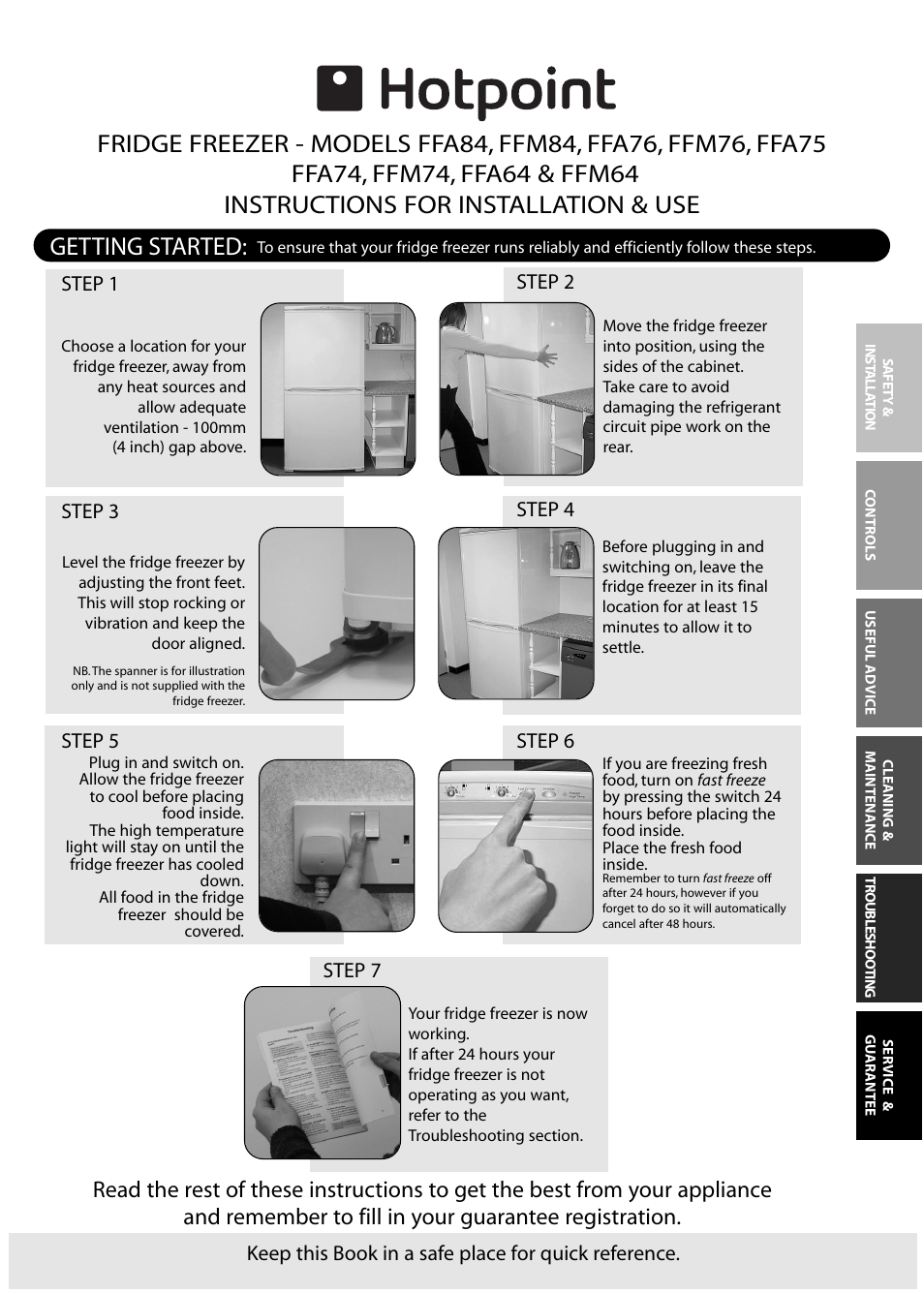 Hotpoint FFA84 User Manual | 28 pages