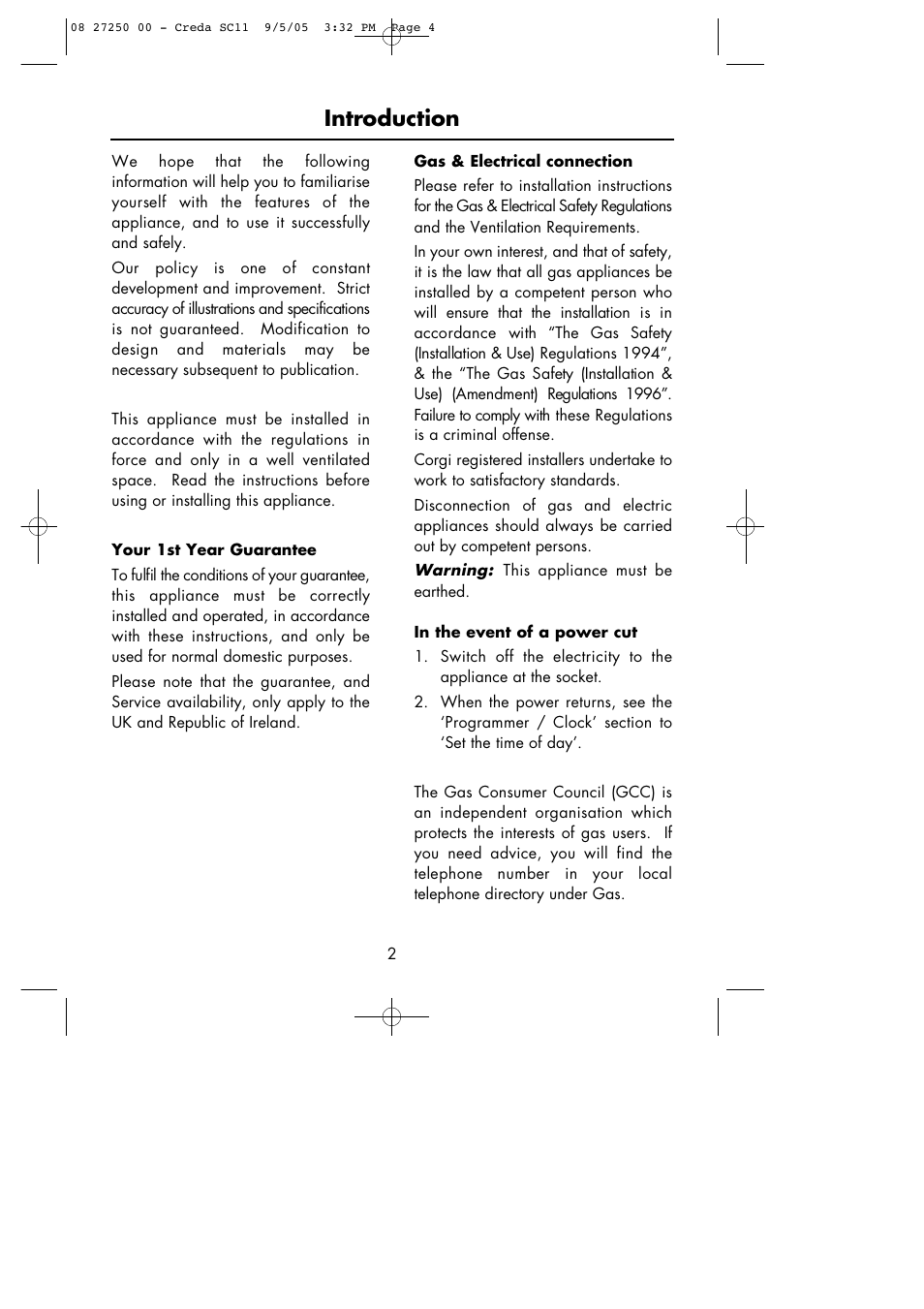 Introduction | Hotpoint Oven User Manual | Page 4 / 36