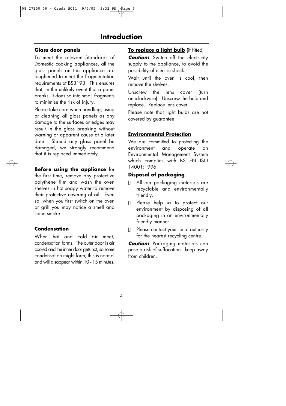 Introduction | Hotpoint Oven User Manual | Page 6 / 36