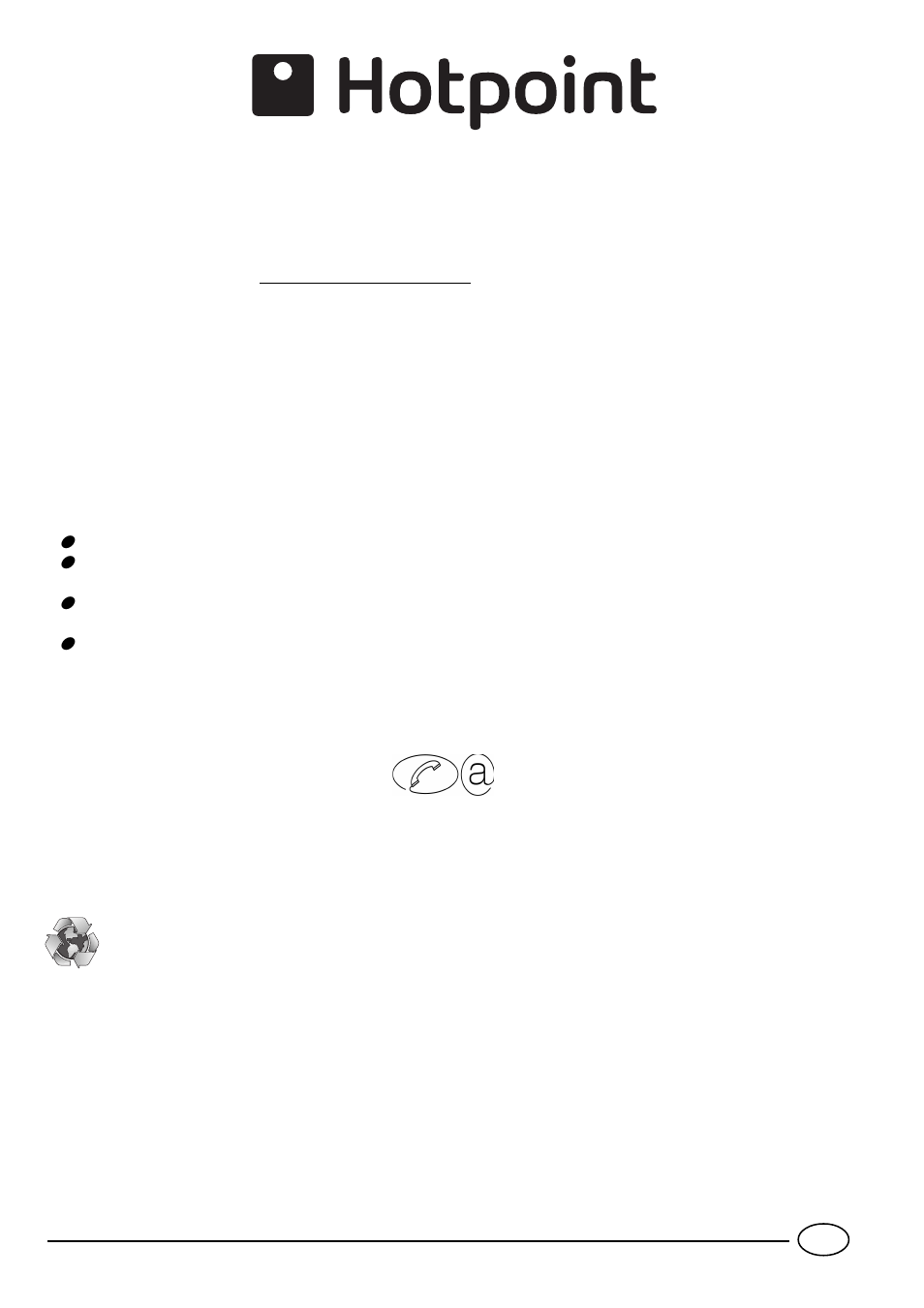 Gb guarantee, Recycling & disposal information | Hotpoint SC36E User Manual | Page 13 / 16