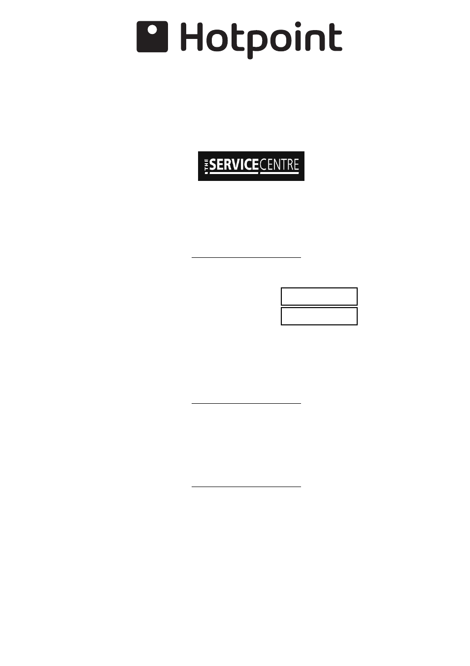 Key contacts, After sales service | Hotpoint SC36E User Manual | Page 16 / 16