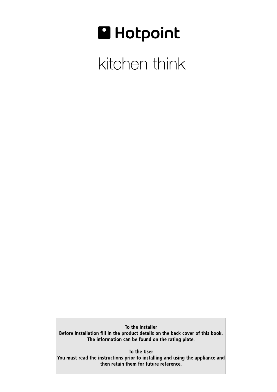 Hotpoint BFV680 User Manual | 20 pages