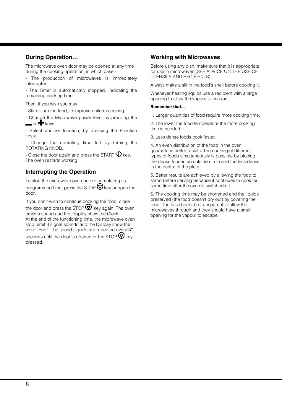 Hotpoint MWH 121 User Manual | Page 8 / 16