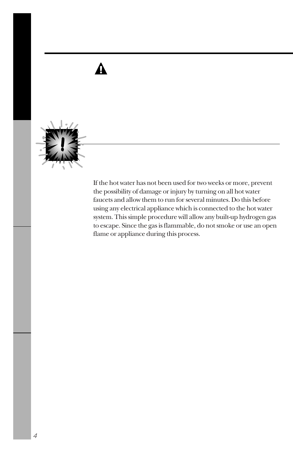 Safety information, Safety information –7, Warning | Water heater safety | Hotpoint HDA2020 User Manual | Page 4 / 32