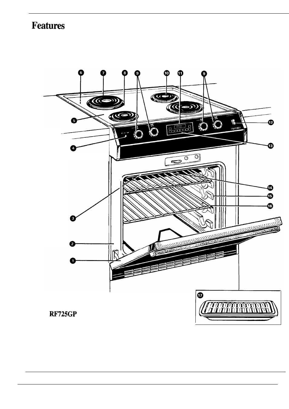 Features | Hotpoint RF725GP User Manual | Page 6 / 32