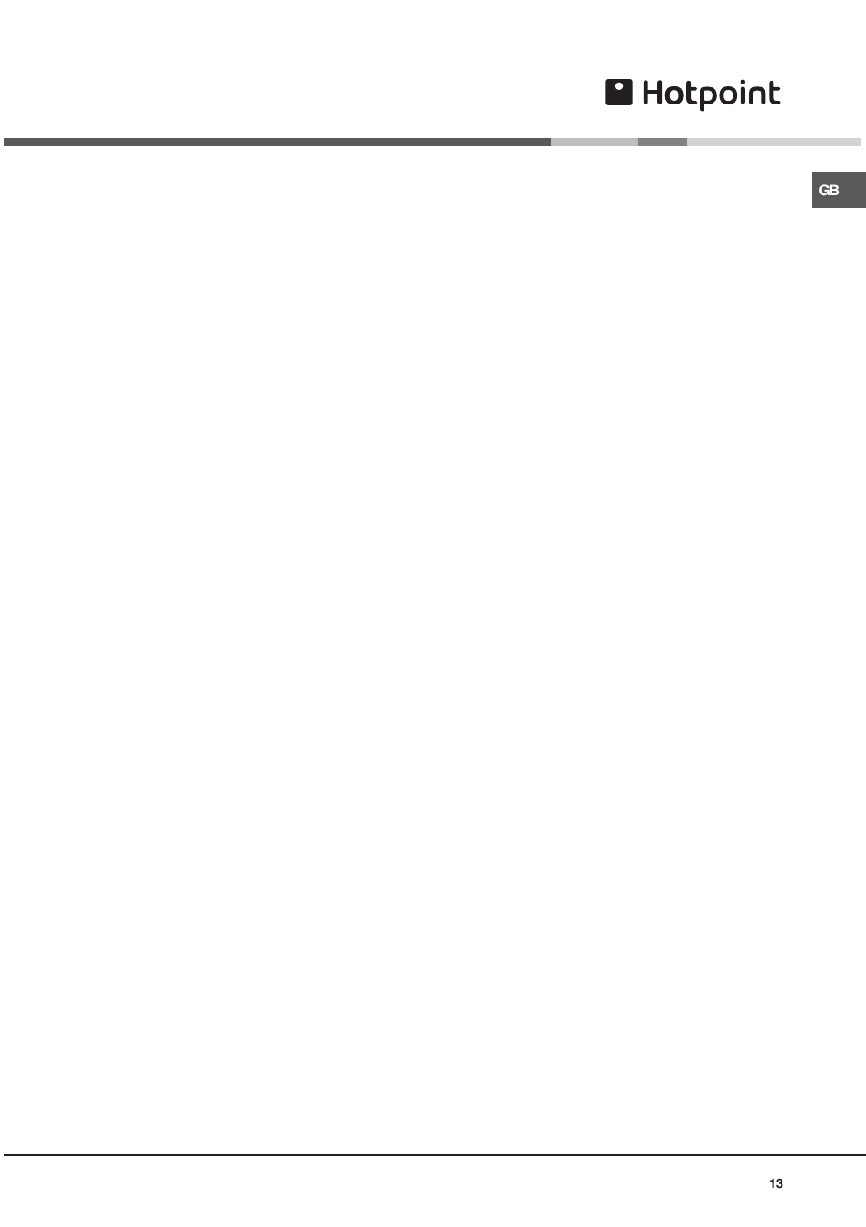 Hotpoint CRA 641 DC User Manual | Page 13 / 16