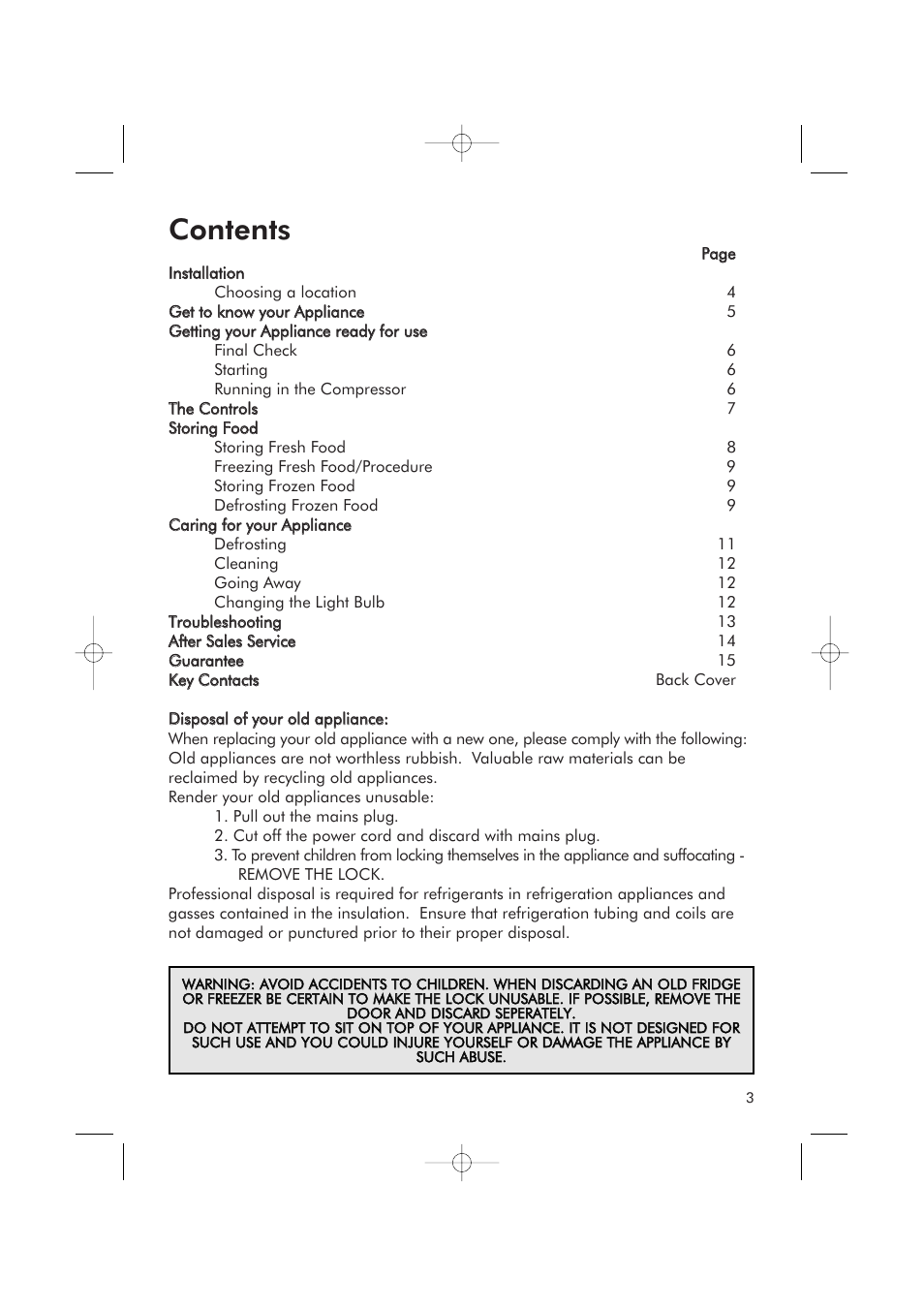 Hotpoint RSR50V User Manual | Page 3 / 16
