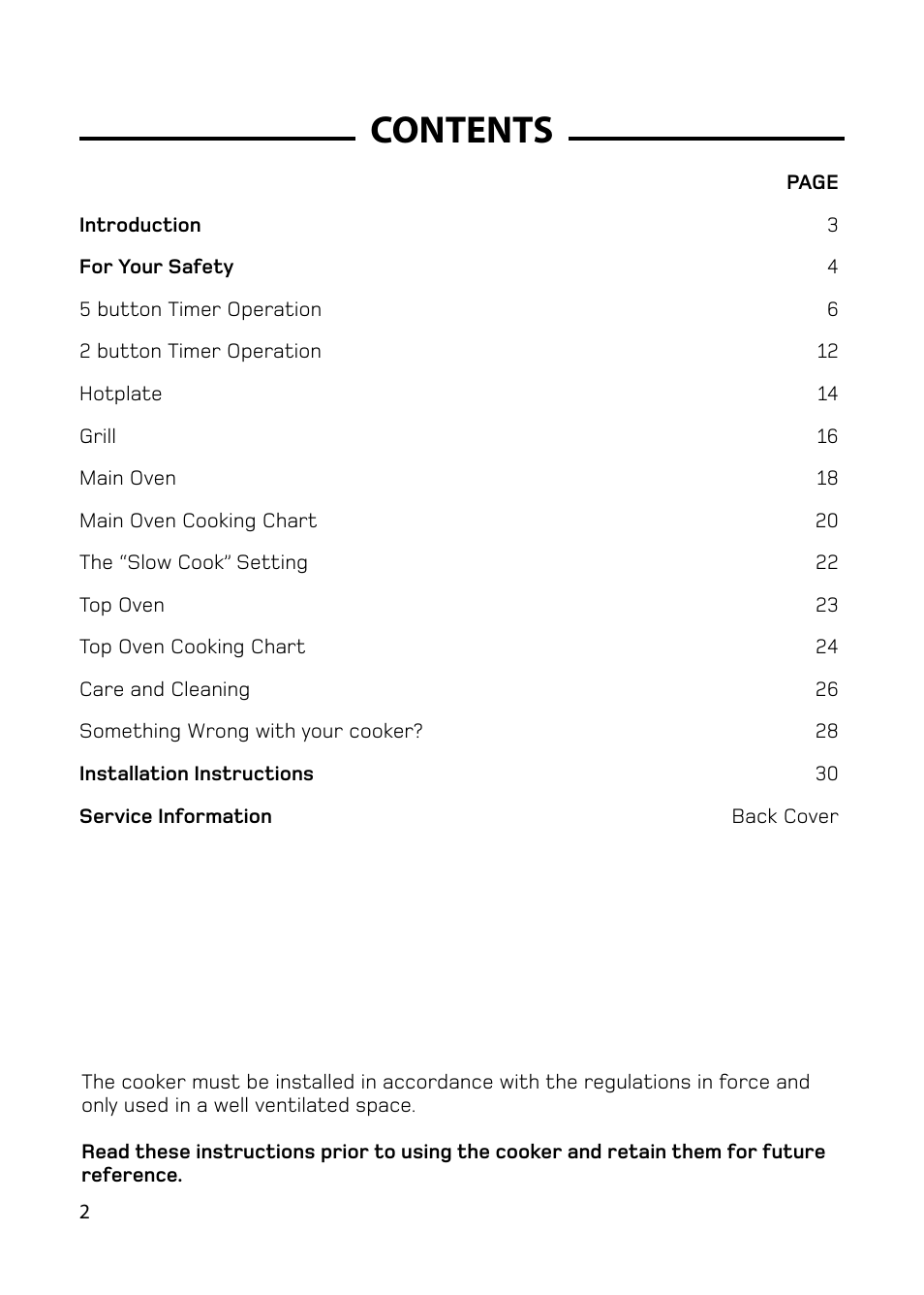 Hotpoint GW54 User Manual | Page 2 / 40
