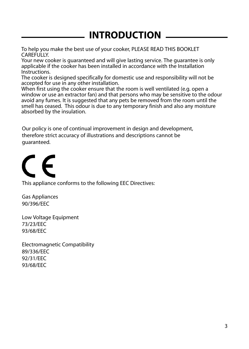 Introduction | Hotpoint GW54 User Manual | Page 3 / 40