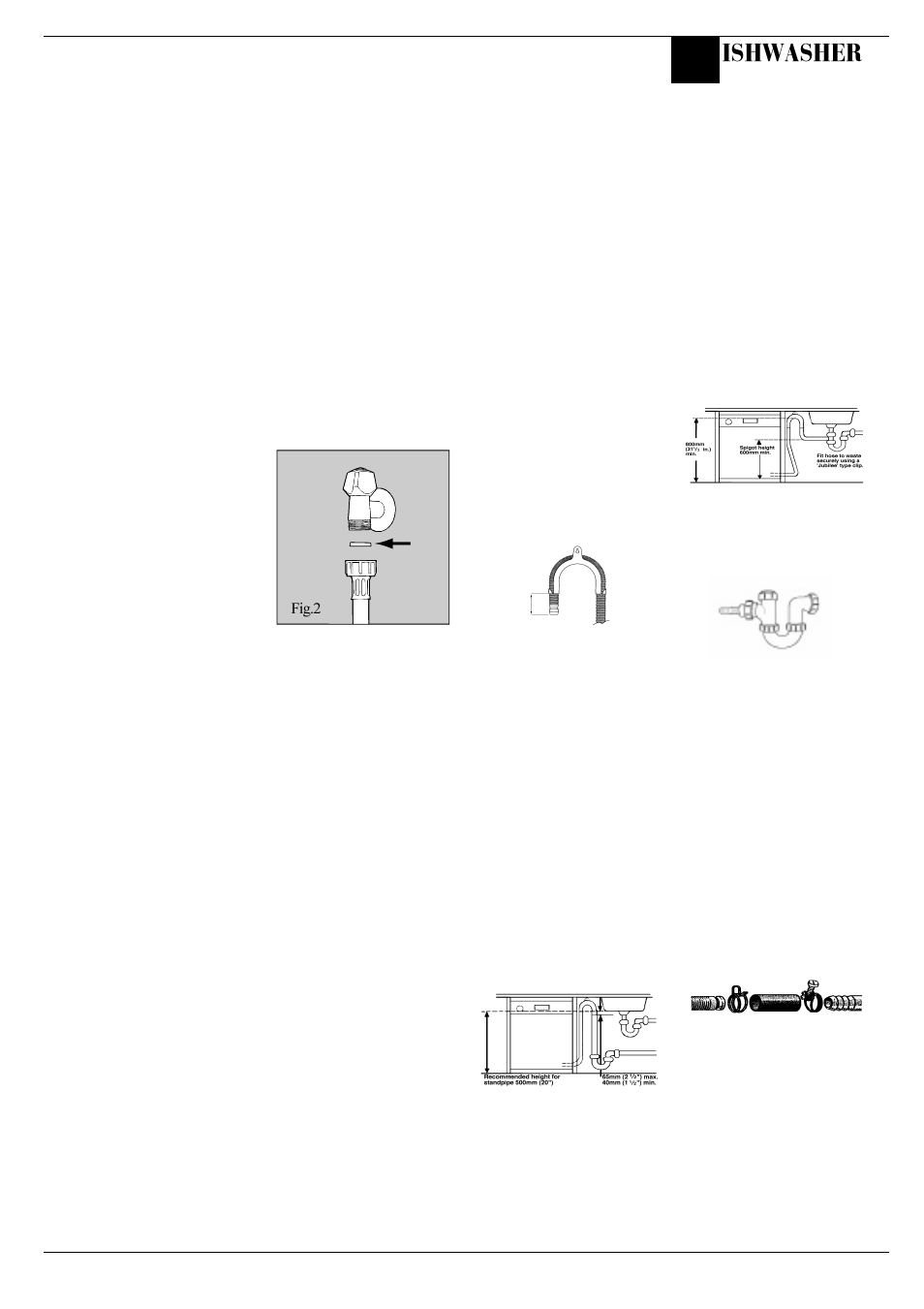 Installation, Ishwasher | Hotpoint BCI45 User Manual | Page 7 / 20