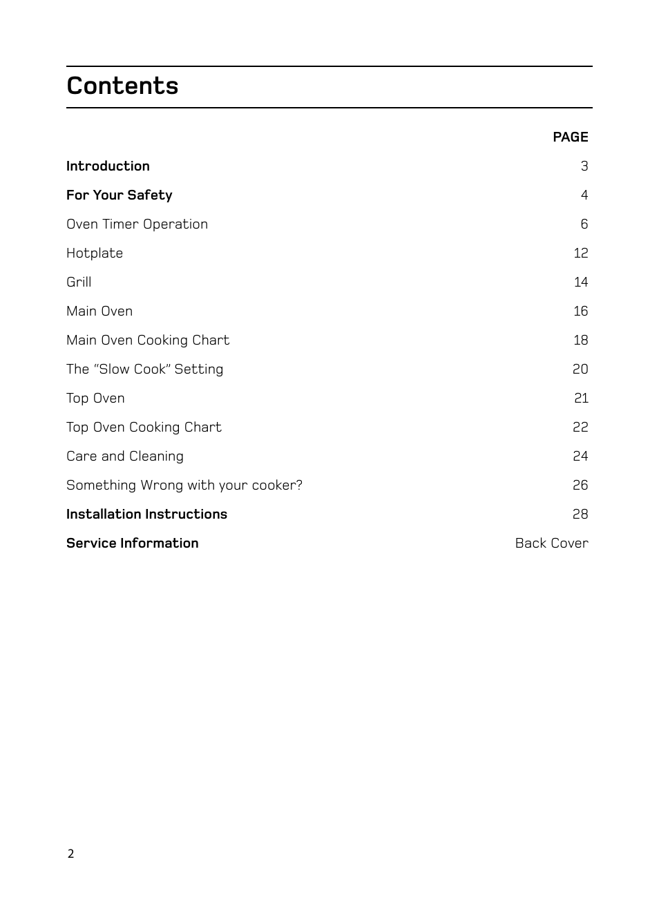 Hotpoint GW74 User Manual | Page 2 / 36