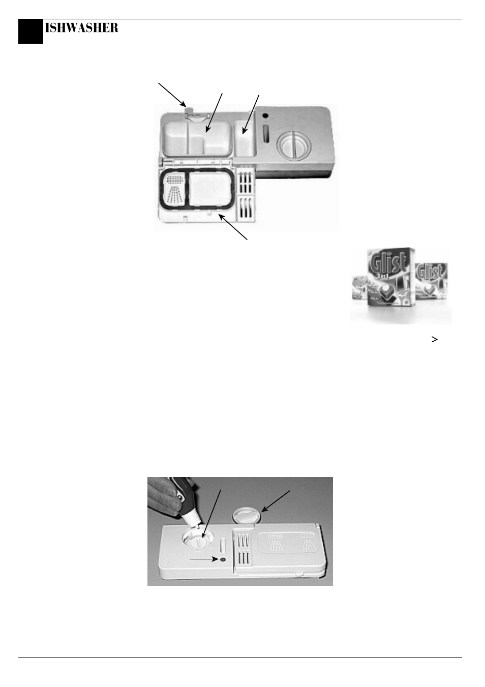 Before using your dishwasher, Ishwasher | Hotpoint BFV68 User Manual | Page 12 / 20