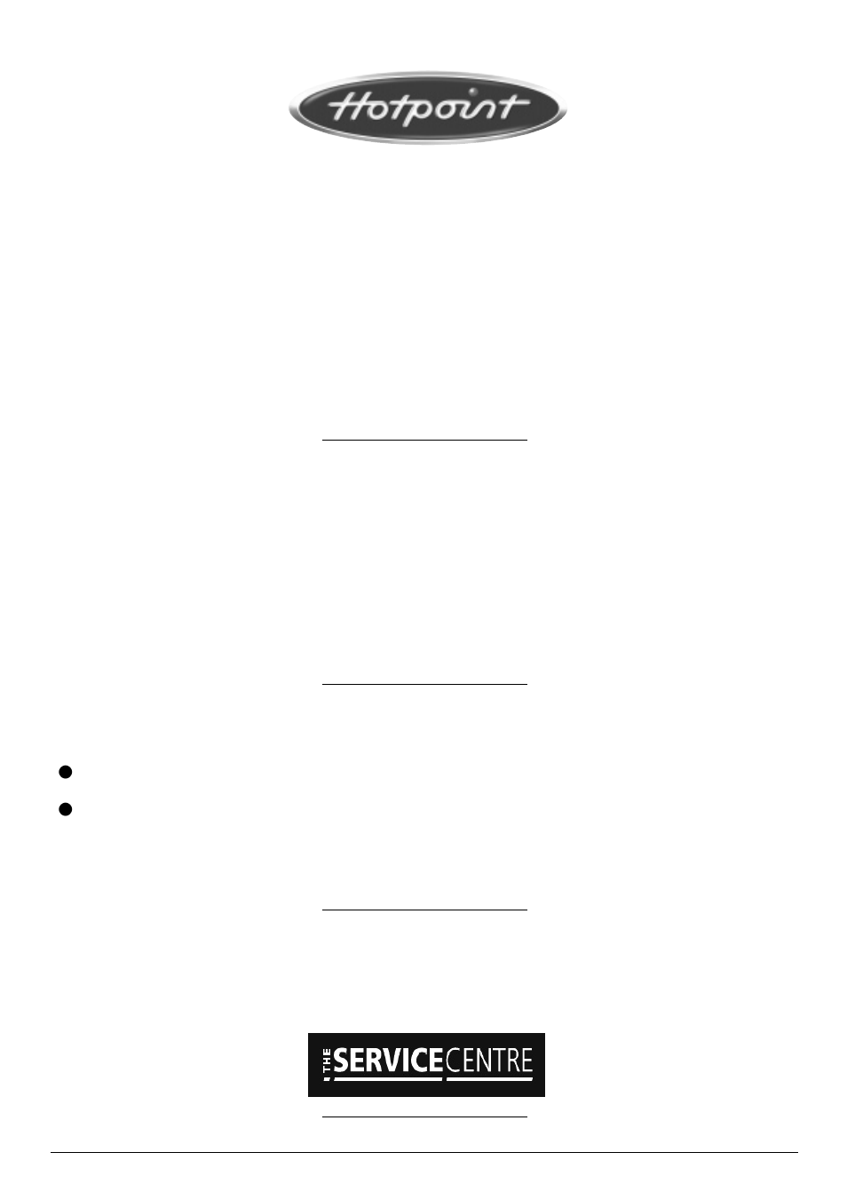 After sales service | Hotpoint BFV68 User Manual | Page 17 / 20