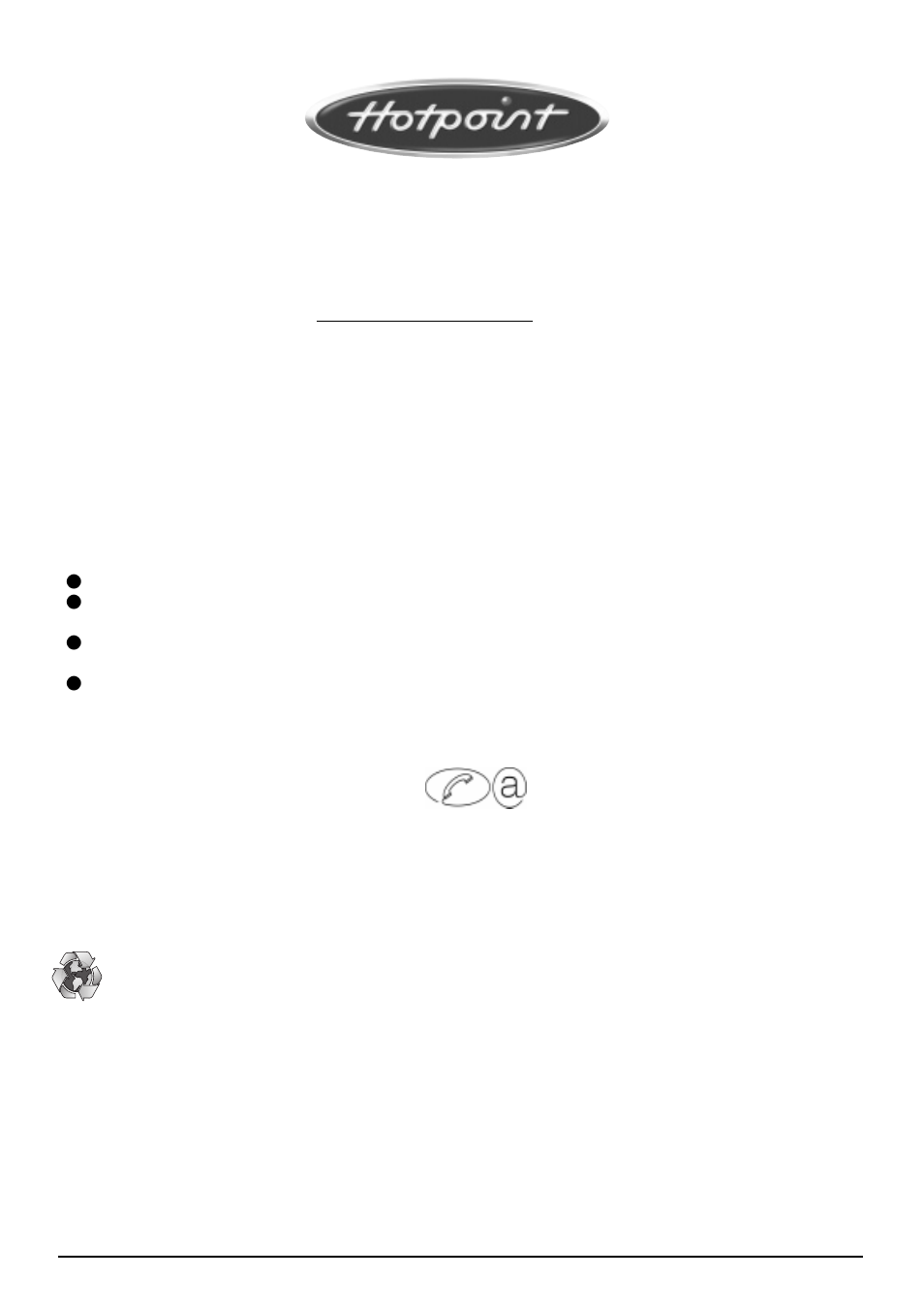 Guarantee, Recycling & disposal information | Hotpoint BFV68 User Manual | Page 18 / 20