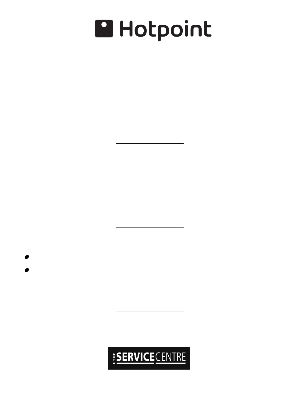 After sales service | Hotpoint SY86P User Manual | Page 18 / 20